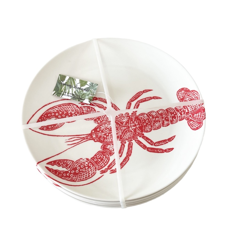 NEW Tommy Bahama 🦞LOBSTER🦞 Dinner Plates 4 Piece Set